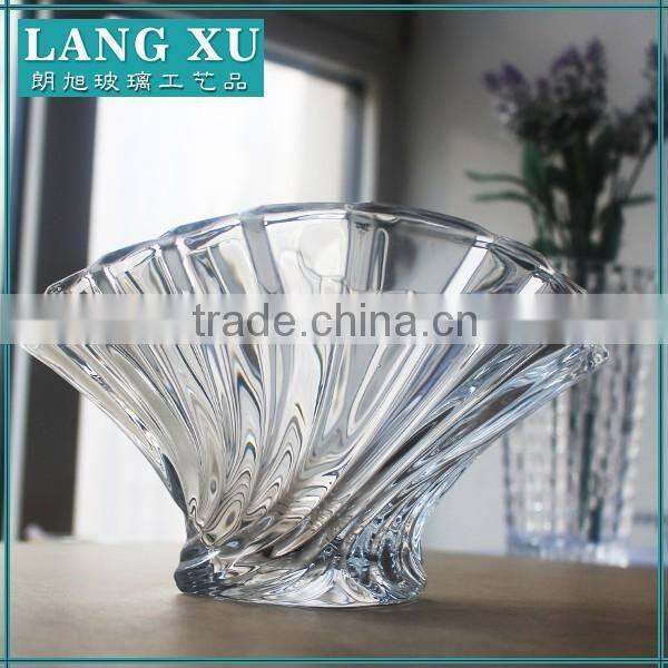 Wholesale high quality flower shape glass fruit plate