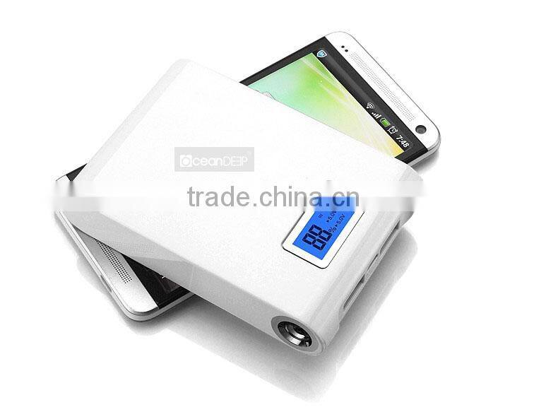 Led light indicatiors double usb cables portable power bank 5800mah convenient carrying power bank