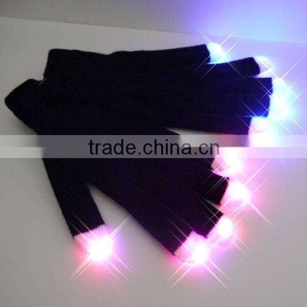 2016 halloween glove with LED,led gloves novelty,led glove light