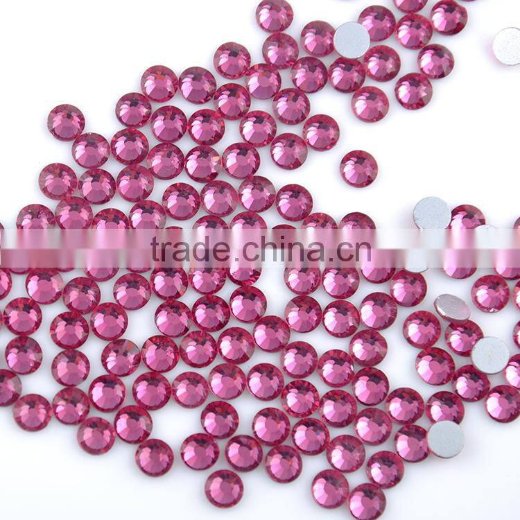 Wholesale Rose color Non hotfix flatback crystal rhinestone for decoration