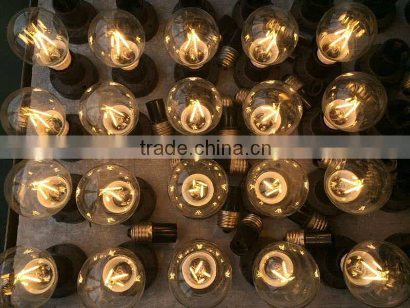 LED Light Source and Plastic Lamp Body Material clear glass filament led bulb