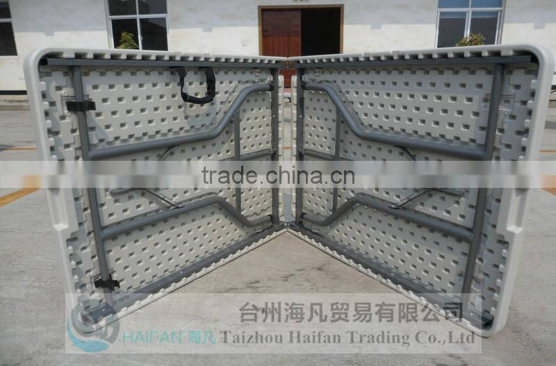 high durable183cm thicken panel adjustable plastic office table for meeting/hot sell office plastic folding meeting study table