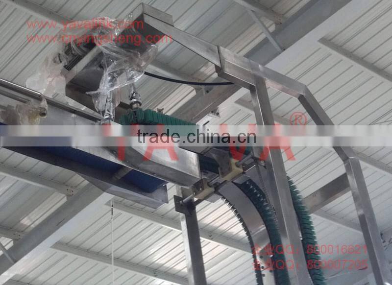 Z style vertical bucket conveyor for packing machine