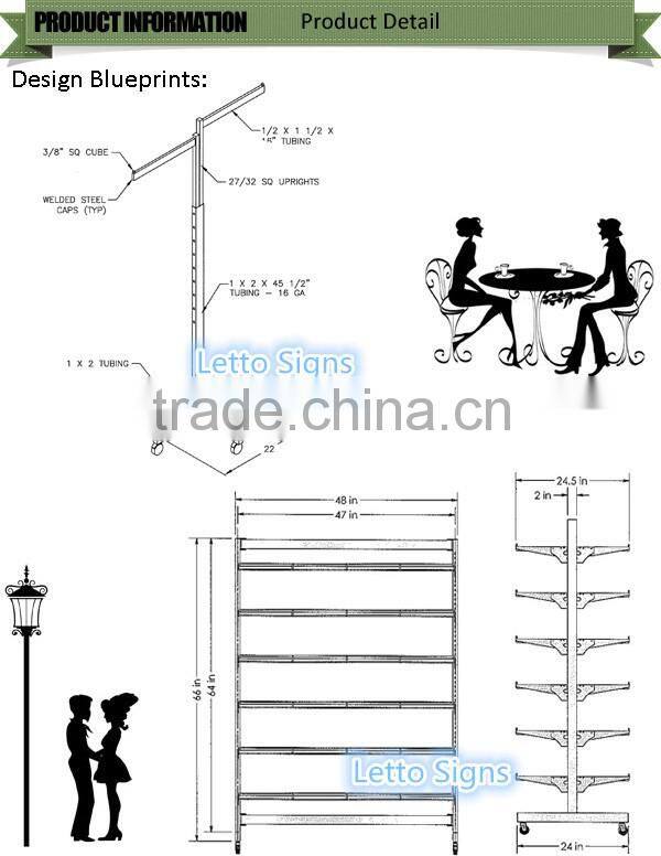 Metal Socks Hook Display Stand