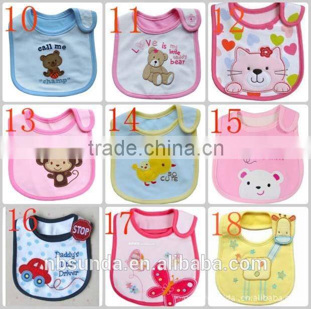 Hot sale customizable cotton baby bibs wholesale
