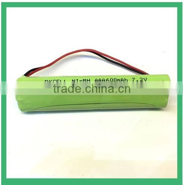 NI-MH 7.2V AAA 600mAh battery pack