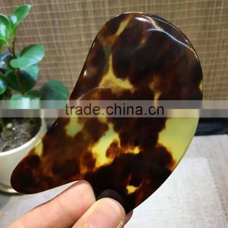 Natural Wild Hawksbill Guasha Plate Scrapping Massage Jade