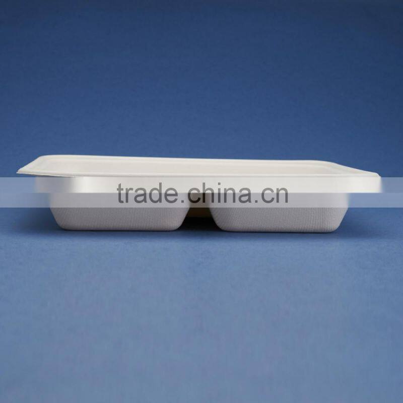 TY-10 Wholesale 5 comprtments airline food sugarcane paper tray