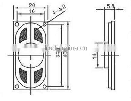 FBS2040 High Quality square magnetic speaker used for electronic product (FBELE)
