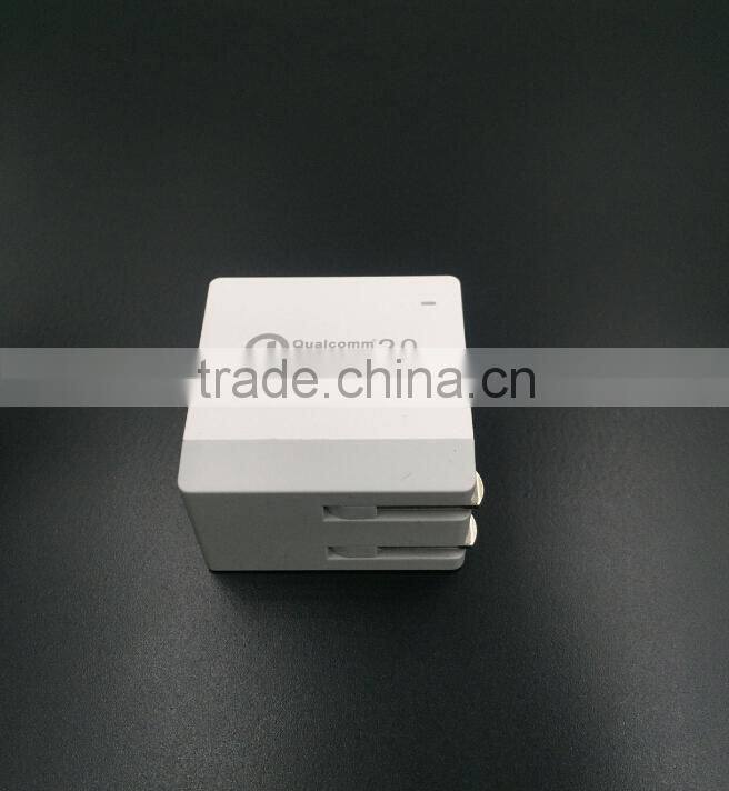 new products 2016 innovative qualcomm certified quick charge QC 3.0 wall Charger output 5V 2.4A,9V 2.0A,12V 1.5A