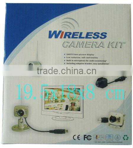wireless mini color CCD audio camera&cctv camera wholesale&4-channle operation