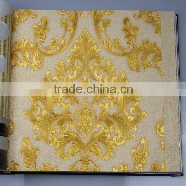 new catalog of 2014 pvc deep embossed wallpaper Italian style Alpha 80101 waterproof soundproof