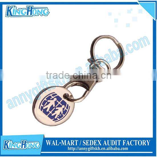 Supermarket shopping cart coin keyring