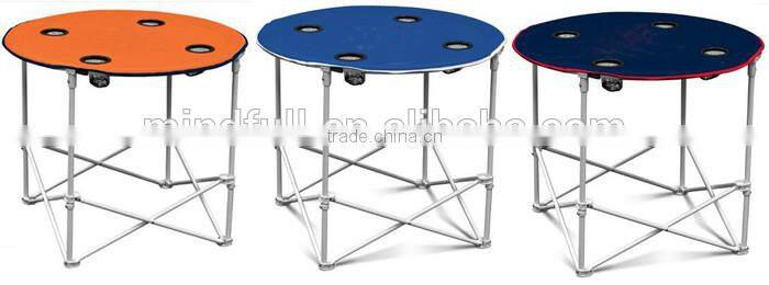 Canvas Fabric Carrybag Steel Tube Easy Folding Outdoor Round Table