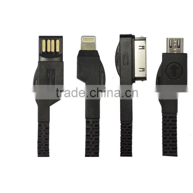 multi-function retractable data 2 in 1 Military Knife usb cable
