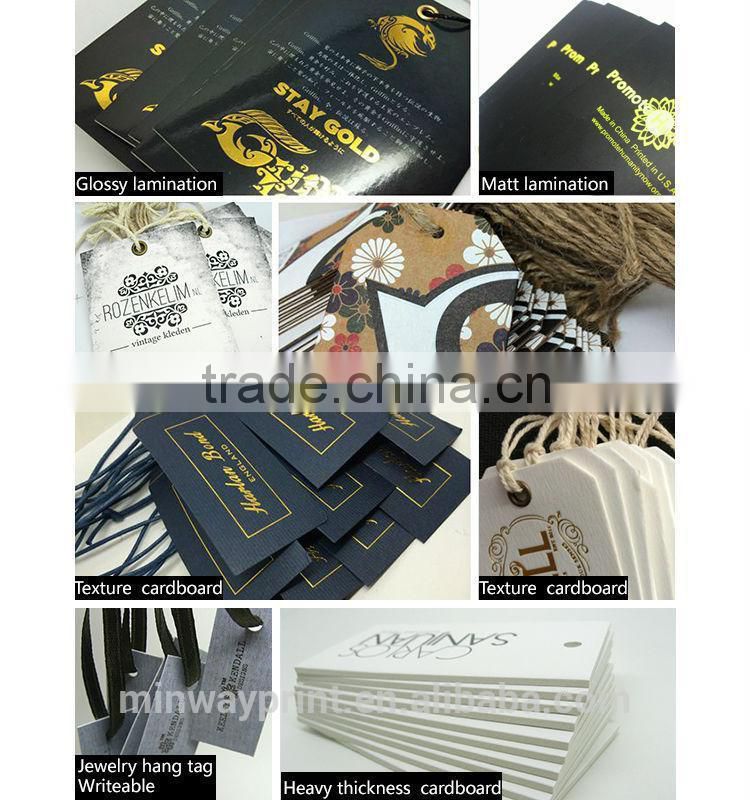 Cheapest price for paper garment hang tag with string
