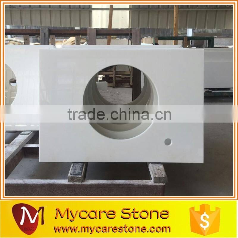 Wholesales pure white micro crystal nanoglass stone countertop