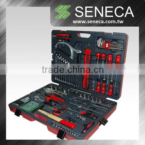 116pc hand tool kit socket bit wrench extension bar