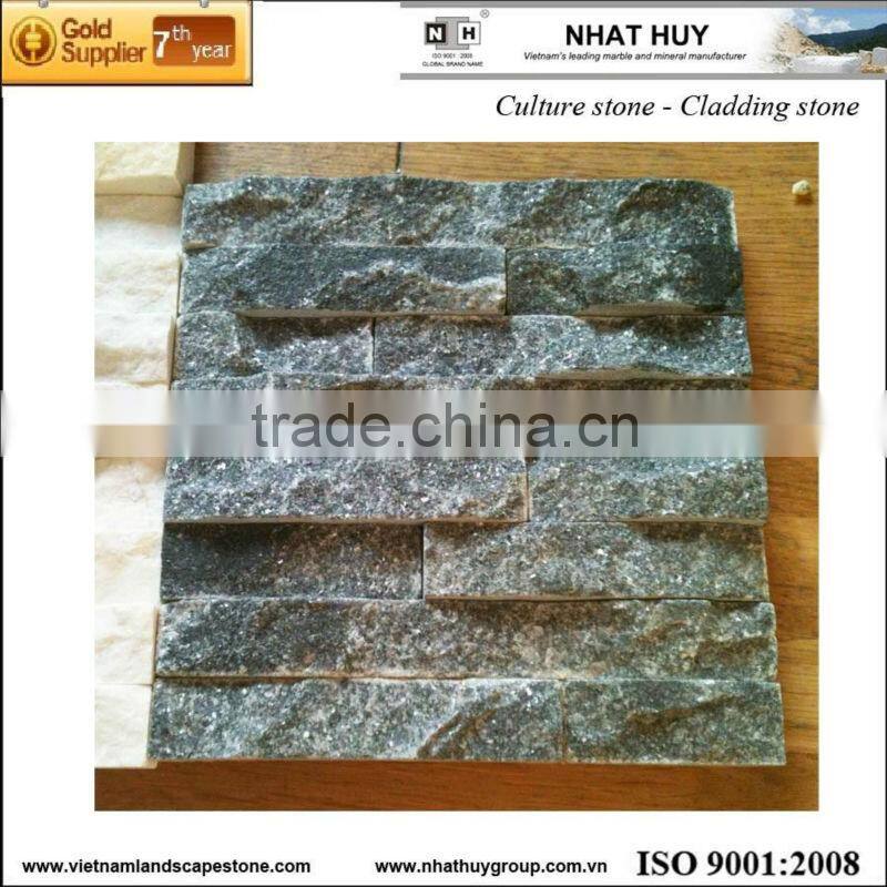 Black marble line chiseled - wall cladding 1