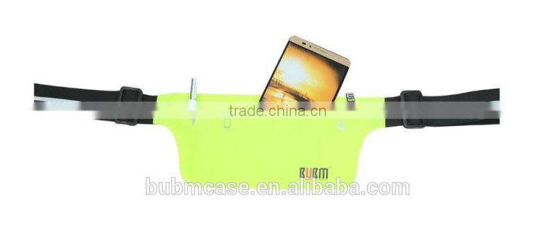 Light Green Fashionable BUBM Outdoor Sport Waist Bag Shenzhen Resilient Wholesale Waterproof and Breathable Running Waist Bags