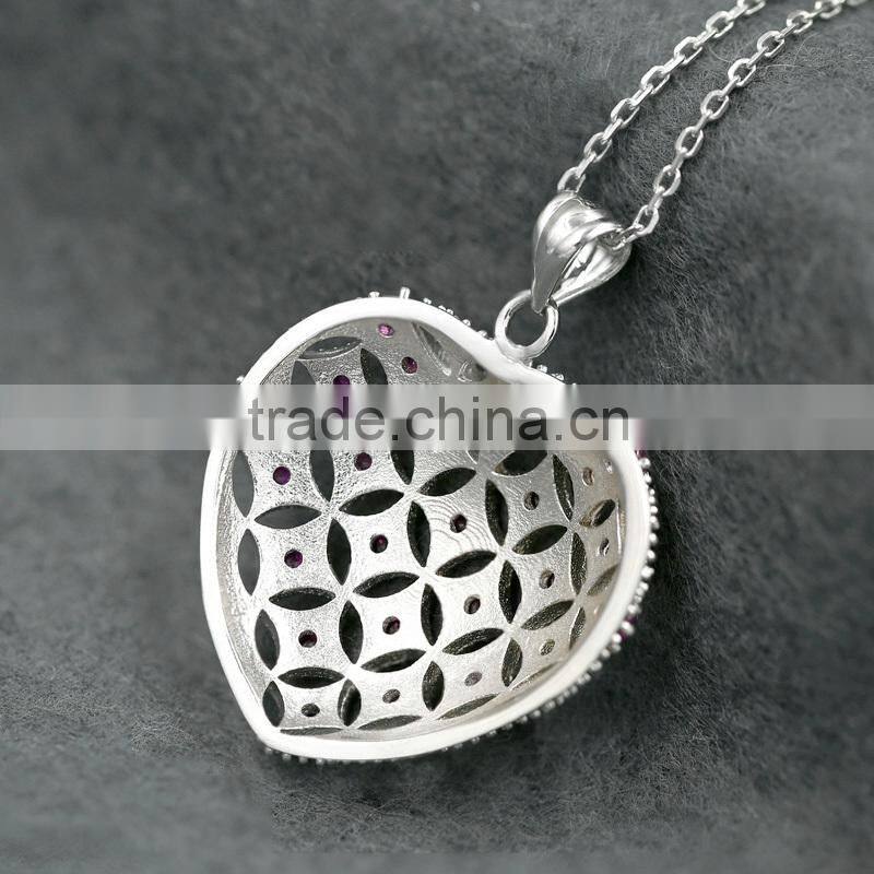 China Shenzhen wholesale fashion jewelry,Sweet Heart Fashion Crystal Pendant