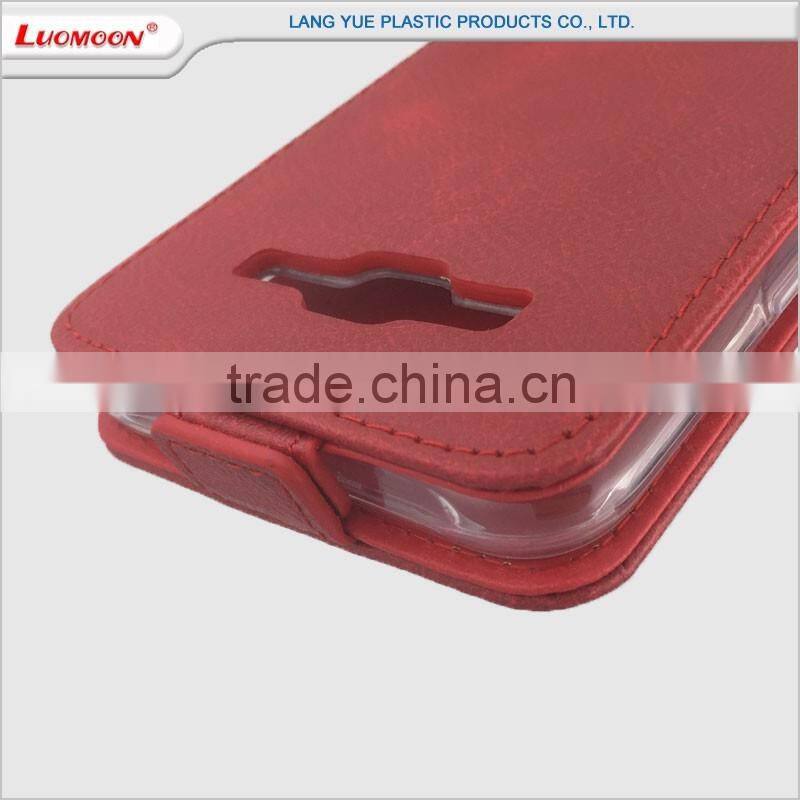 Made in China pu lichee pattern up and down flip phone case tpu cover for meizu mx5 m3 m2 note