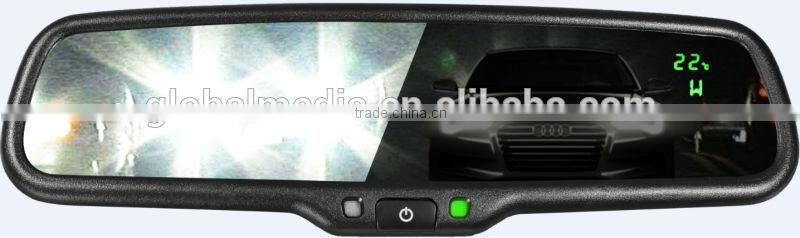 4.3" dimming rearview mirror with compass and temperature