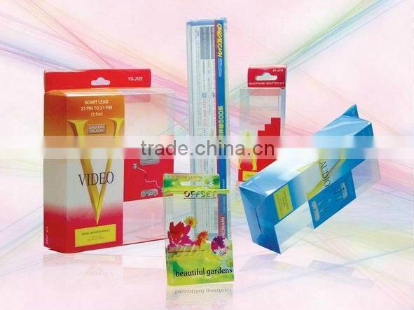 Guangzhou factory clear transparent cosmetic folding pvc box(ZDPVC11-047)