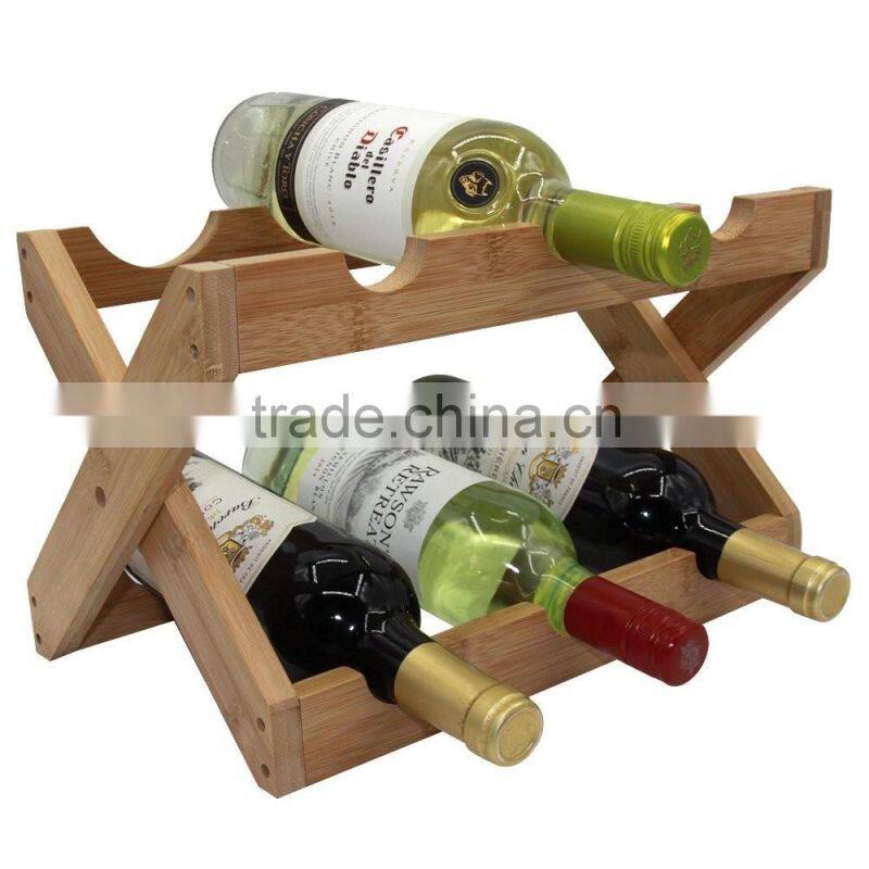 Bamboo Countertop Wine Rack 6-bottles