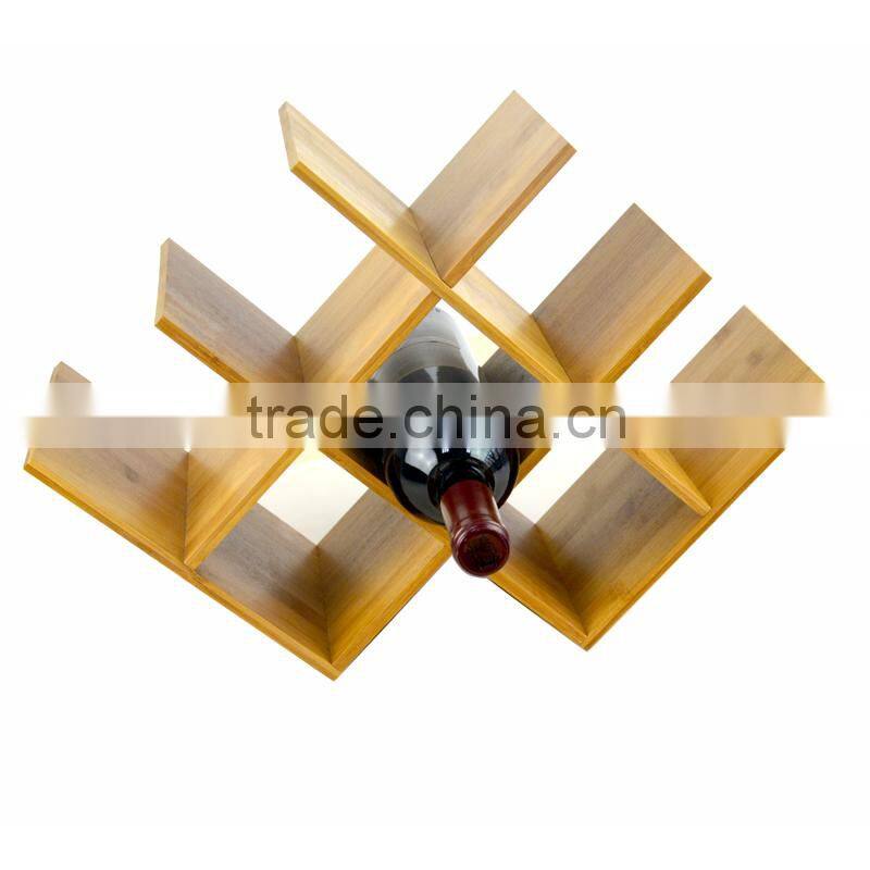 DT008/ Perfect for a Classy Gift Bamboo Wooden Wine Bottle Rack Table Standing Top Storage