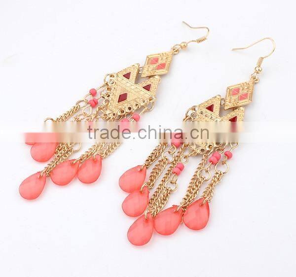 Fashion jewelry tassel earrings diamond jewelry