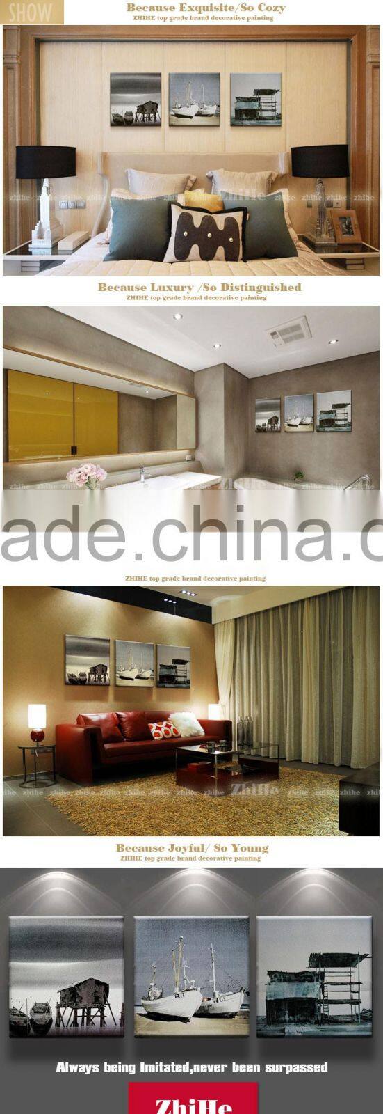 wholesale dropshipping mordern oil painting on canvas boat sailing shadow box frames wholesale in home decor