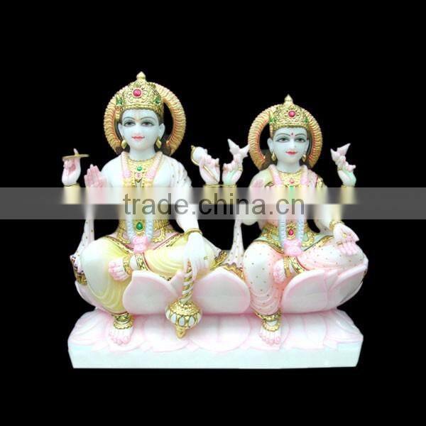 god marble vishnu laxmi moorti