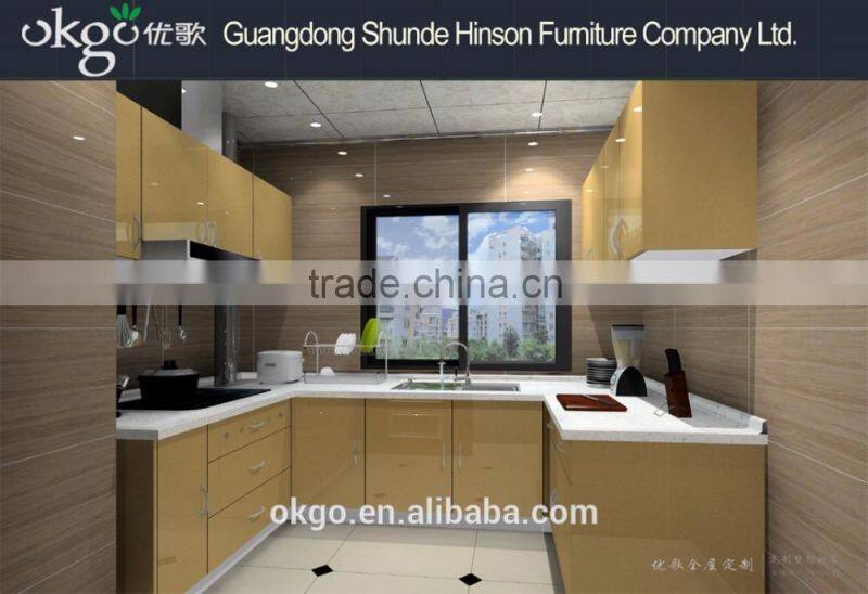 Home design custom kitchen cupboard wall unit for flat