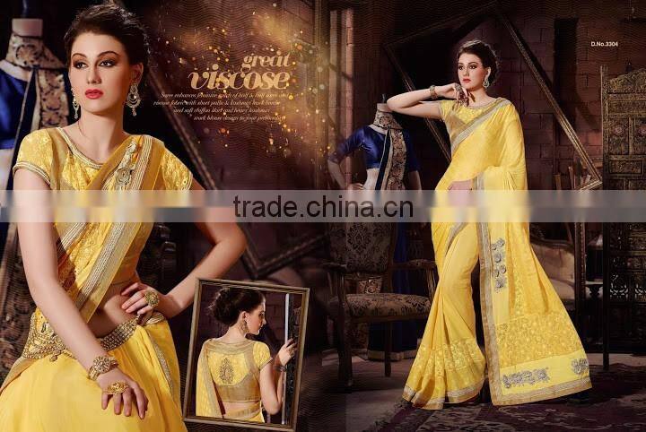 Sea Green Georgette On Net Lehenga Saree