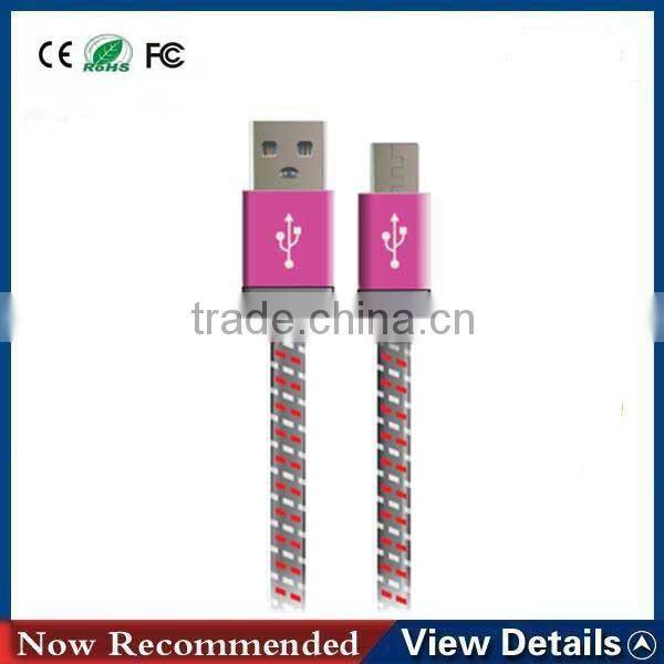 Colorful USB cable LEDlight charging & data transfer for Samsung etc