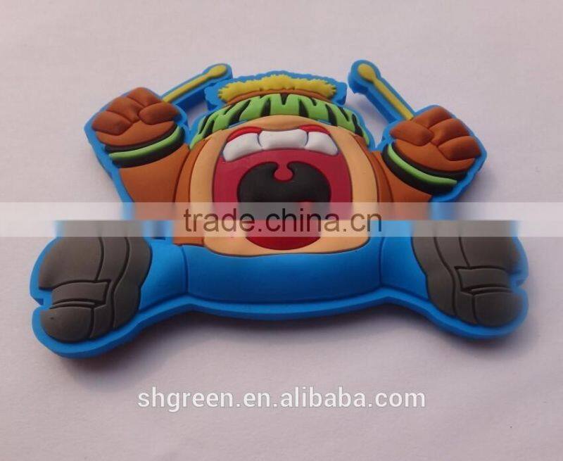 Soft company name rubber patch with sewing on