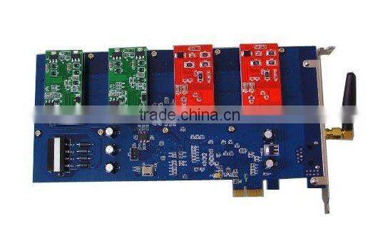 GSM Asterisk PCI-E card GC400E with 4 channels For Mobile IP-PBX