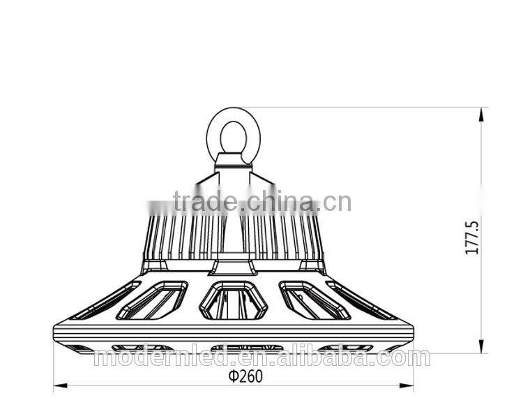 meanwell waterproof driver 80w ufo led high bay light good price