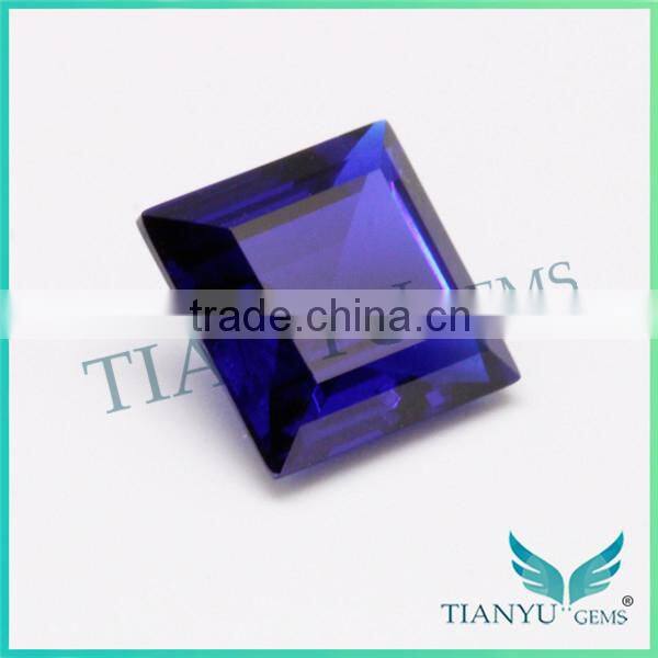 10x10mm 113# burma blue square step cut spinel loose stone