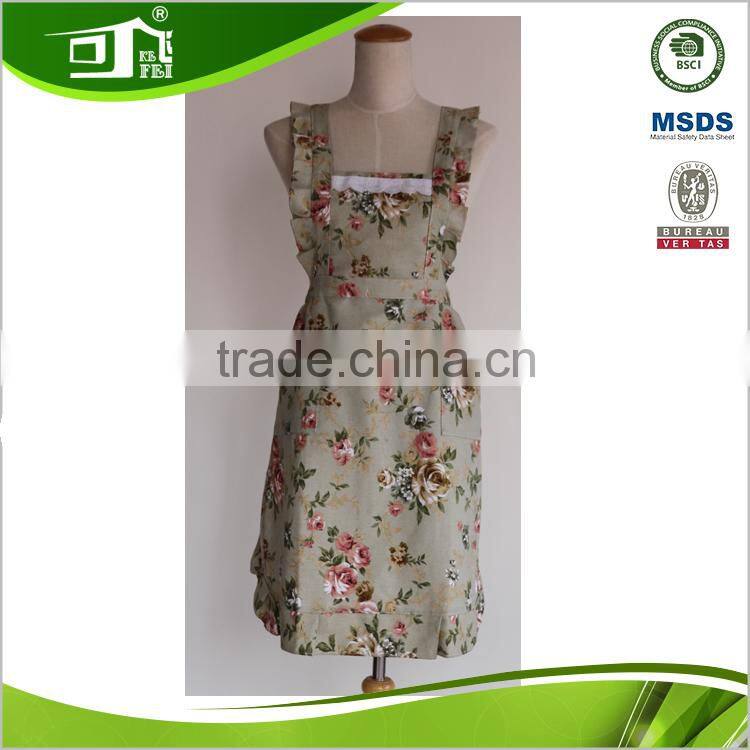 trade assurance korean design hosehold two pockets kitchen apron