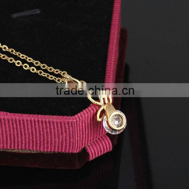 2014 new heart pendant gold jewellery chain necklace,butterfly necklace(AM-D0339-J-B)