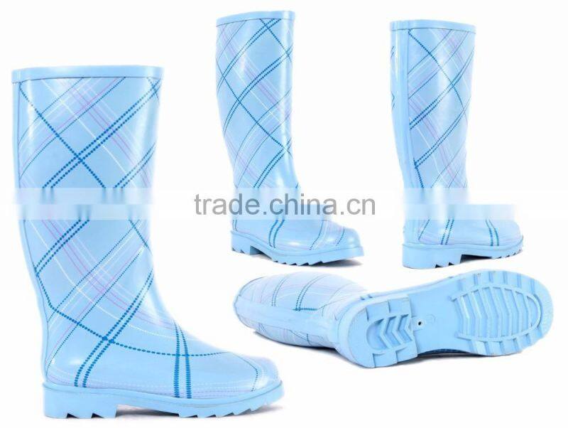 Hot sell blue color rain boots for women