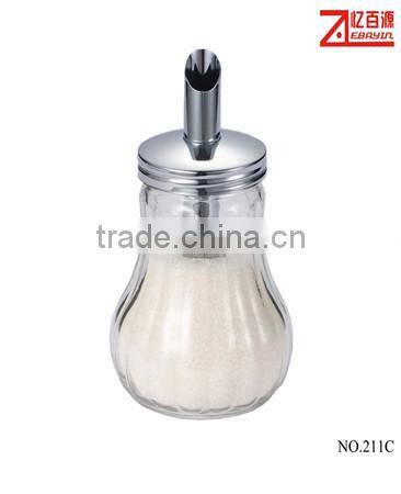 glass sugar dispenser/sugar jar