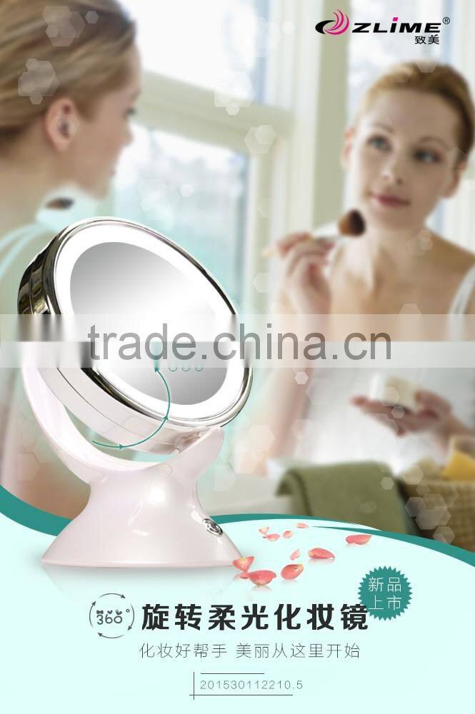 Manufacturer wholesale Double Sides Cosmetic Mirror, LED Type LED mirror