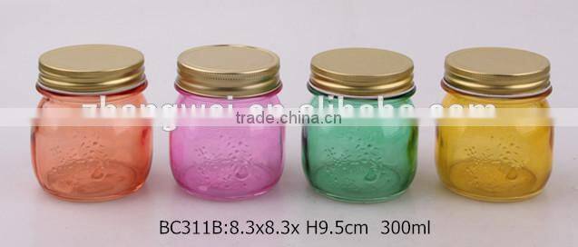 500ml 350ml glass mason jar sprayed color