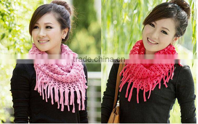 Women Ladies Knitted Crochet Snood Scarf Shawl Neck Warmer Circle Wholesale