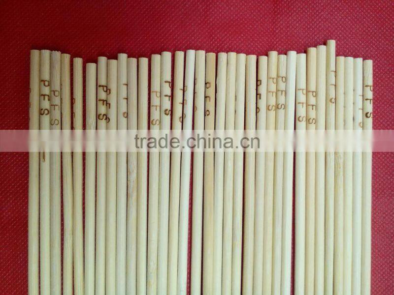 Bamboo skewer with printing words for machine food direct factory price