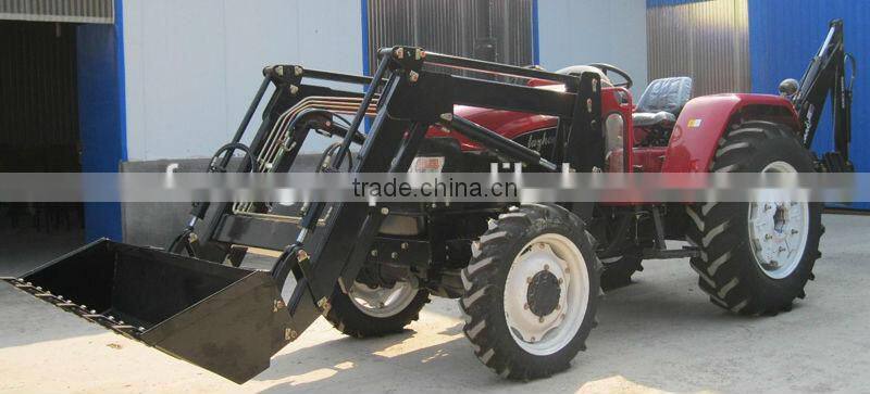 80hp 4wd tractor with cabin with front end loader