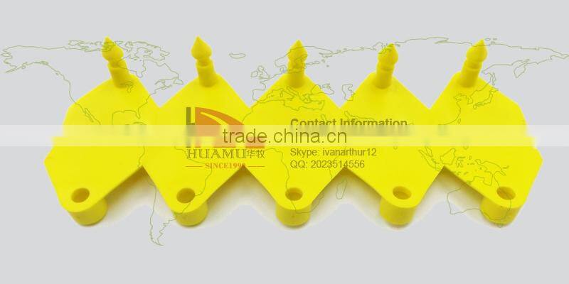 pig ear tag with TPU material in yellow 32*32 mm